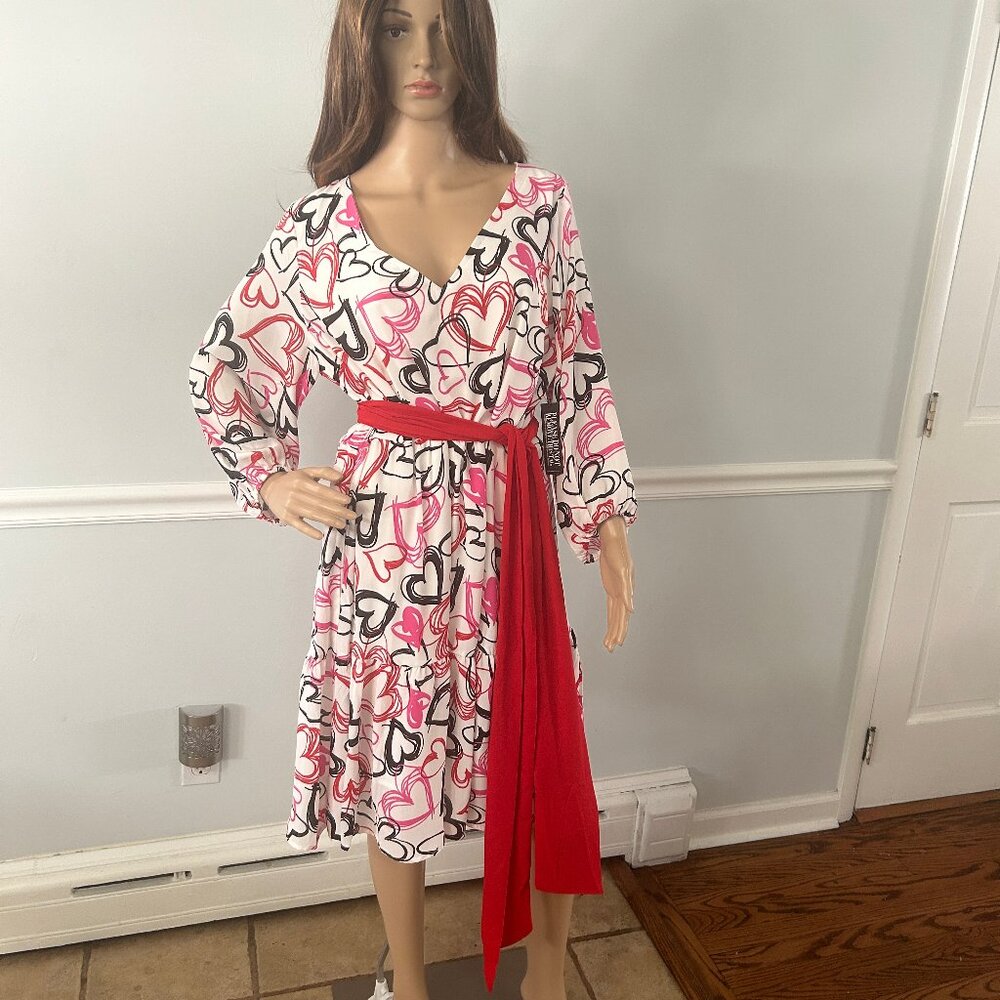 NY & Co. Heart Pattern Baby Doll Dress NWT Size XL